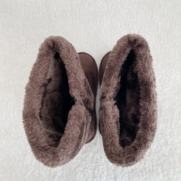 Michael Kors NWOT Women's Faux Fur Mid Calf Suede Boot, Side Zip, Brown, Size 5 - Picture 8 of 9